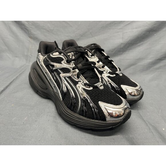 Puma Boys Inverse Dimension Jr Sneakers Mesh Black And Silver Size 6 NEW NO BOX! - Picture 10 of 11